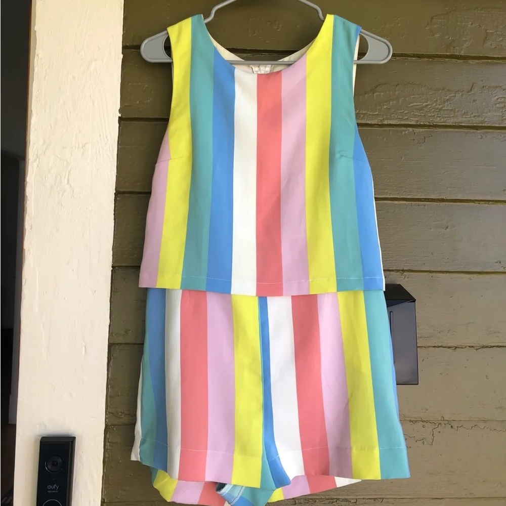 Topshop Rainbow Playsuit